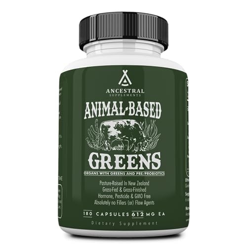 Ancestral Supplements Greens Powder Capsules, Organic Superfood