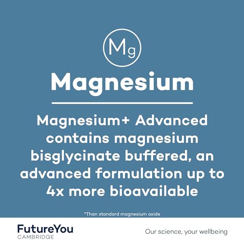 FutureYou Magnesium+ Advanced (28 Capsules). High Strength Magnesium Supplements for Women & Men