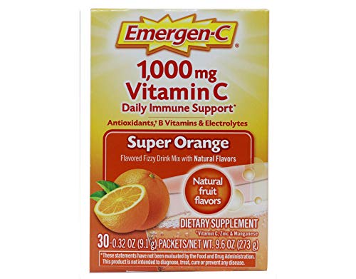 Emergen-C Super Orange Vitamin C - 30 Count (Pack of 4) (Packaging may vary)