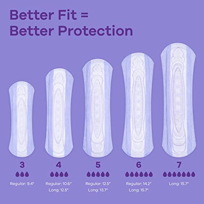 Always Discreet Adult Moderate Long Incontinence Pads, Up to 100% Leak