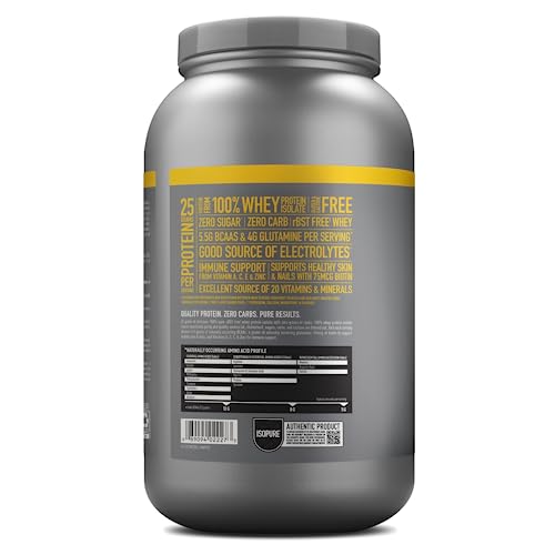 Isopure Protein Powder, Zero Carb Whey Isolate with Vitamin C & Zinc for Immune Support