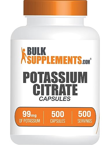 BulkSupplements.com Potassium Citrate Capsules - Potassium Supplement, Potassium