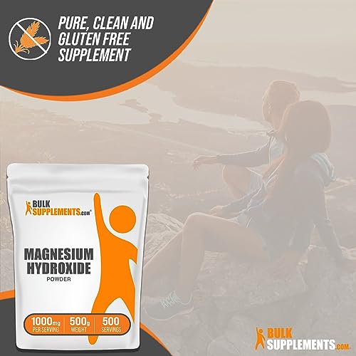 BulkSupplements.com Magnesium Hydroxide Powder - Magnesium Supplement