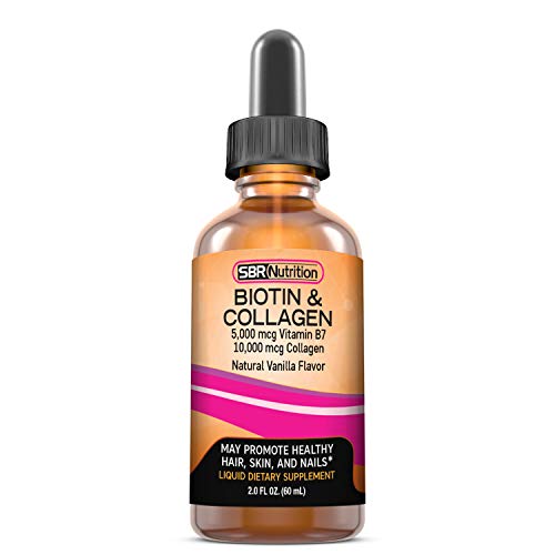 SBR Nutrition Biotin and Collagen Liquid Drops Daily Food Supplement, Vitamins