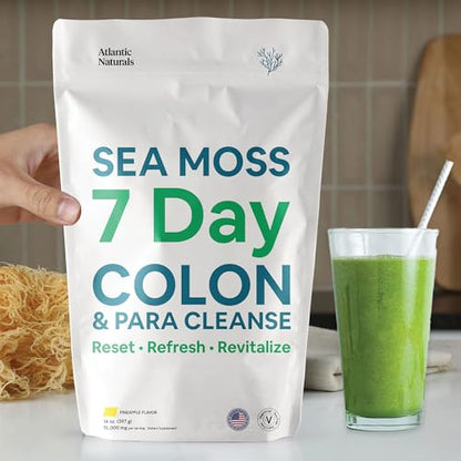 Atlantic Naturals Sea Moss 7 Day Colon and para Cleanse | Detox, Gut Health and Intestinal