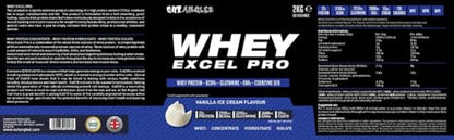 Out Angled Whey Excel Pro Whey Protein Powder Vanilla Flavour, 2kg, 66 Servings, High Protein Powder