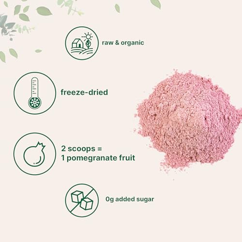 Organic Pomegranate Juice Powder, 1 Pound | 100% Natural Fruit Powder | Freeze Dried