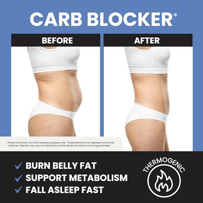 Night Time Fat Burner to Shred Fat While You Sleep | Hunger Suppressant, Carb Blocker