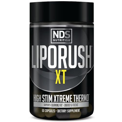 LIPORUSH NDS Nutrition XT - Super Concentrated Thermogenic with L-Carnitine & Teacrine 