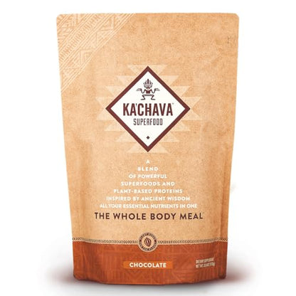 Ka’Chava All-In-One Nutrition Shake Blend, Chocolate, 85+ Superfoods, Nutrients & Plant