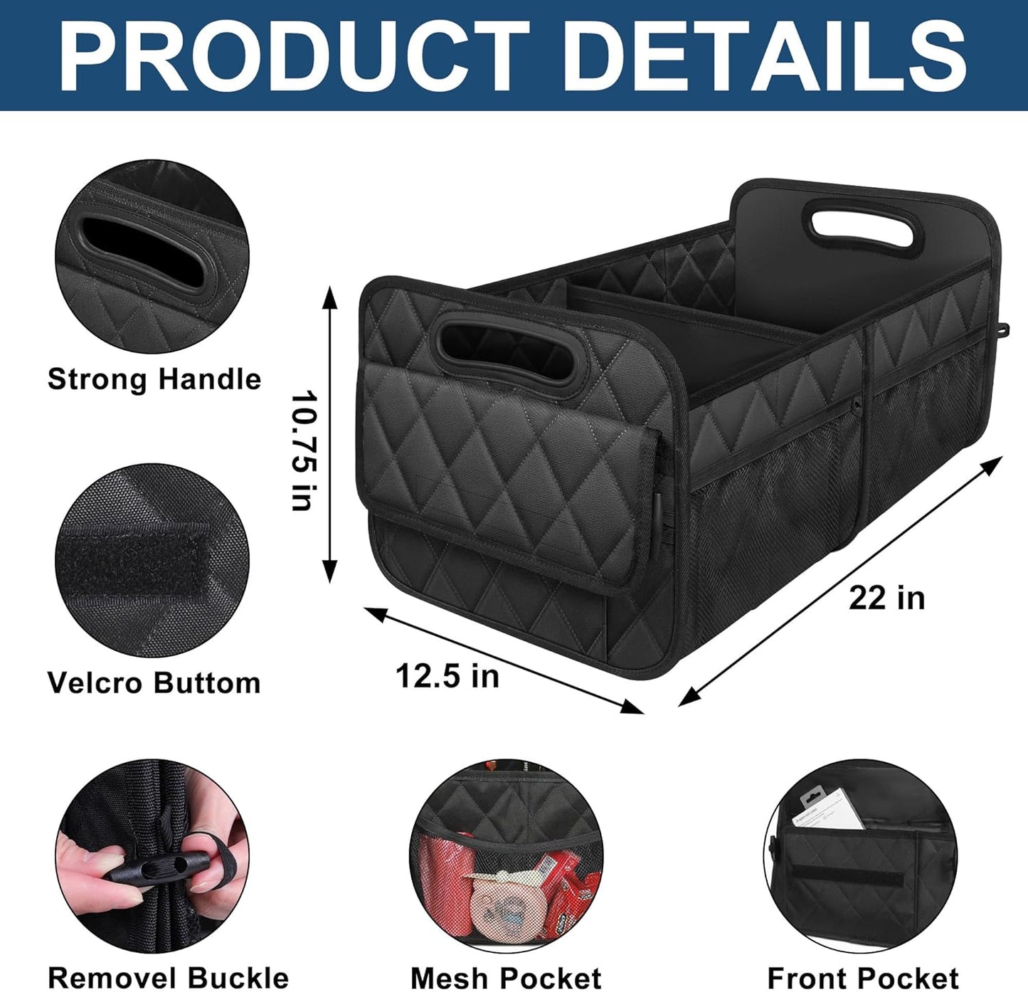 Deosk Car Trunk Organizer for SUV, Car Organizers and Storage with 6 Pocket