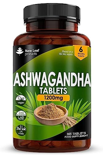 Ashwagandha 1200mg - 365 Vegan Tablets Pure High Strength Ashwagandha Root 