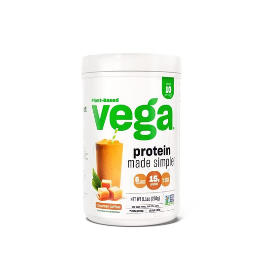 Vega Protein Made Simple, Caramel Toffee - Stevia Free Vegan Protein Powder, Plant Based