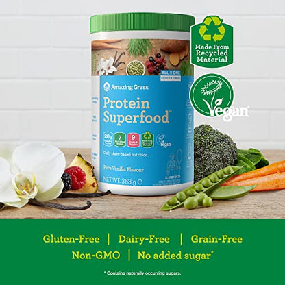 Amazing Grass Protein Superfood, Organic Vegan Protein Powder with Fruit and Vegetables