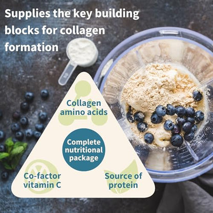 Vegan Collagen Powder, Natural Vanilla Flavour, Plant-Based Peptide Protein Supplement