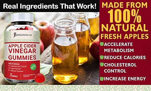 (2-Pack | 120 Gummies) Premium Apple Cider Vinegar Gummies - Raw, Natural, Unfiltered