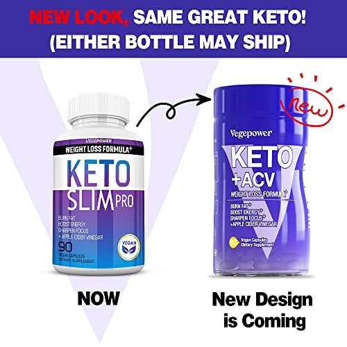 VEGEPOWER Keto Pills Apple Cider Vinegar Weight Loss Fat Burner Ketosis Diet Support