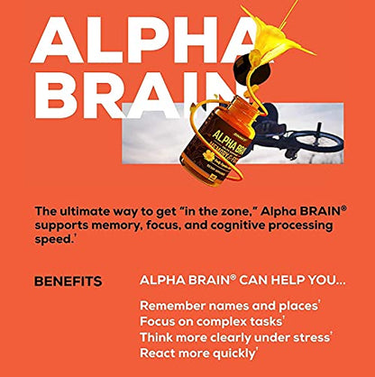 ONNIT Alpha Brain (60ct) - Over 1 Million Bottles Sold - Premium Nootropic Brain Supple