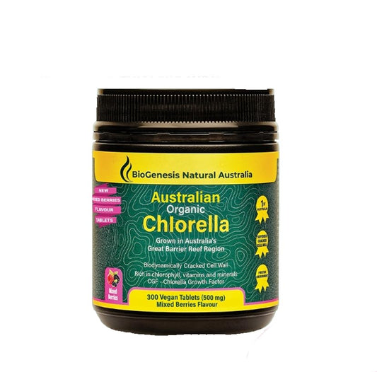 Biogenesis Organic Chlorella Tablets | Australian Grown | Chlorophyll-Rich