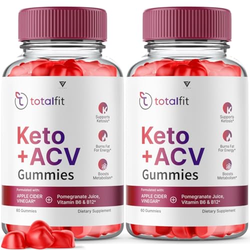 (2 Pack) Total Fit Keto ACV Gummies Advanced Weight Loss, Total Keto ACV Apple Cider 