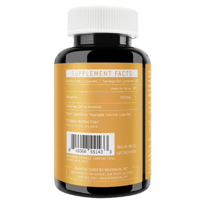 Neurogan Berberine Supplement Capsules, Weight Management Support - 45,000MG Natural