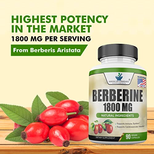 Berberine 1800mg Per Serving, Berberine Supplement, Berberine HCL, Berberine Pills