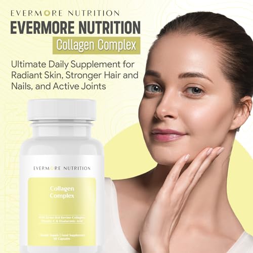 EVERMORE NUTRITION Grass Fed Collagen Complex with Hyaluronic Acid, Vitamin C and Active Peptides