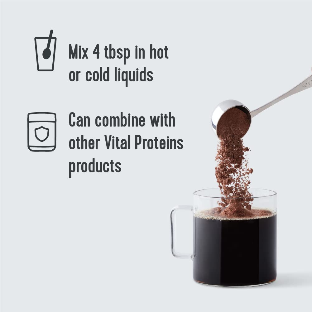 Vital Proteins Chocolate Collagen Powder Supplement (Type I, III) for Skin Hair Nail Joint