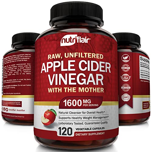 Apple Cider Vinegar Capsules with The Mother - 120 Vegan ACV Pills