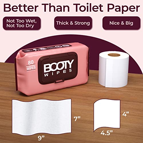 Booty Brand Wipes for Women - 320 Wipes for Adults | Premium Feminine - pH Balanced & Infused