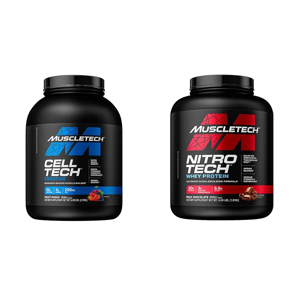 MuscleTech Creatine Monohydrate Powder Cell-Tech Creatine Powder & n Powder Nitro