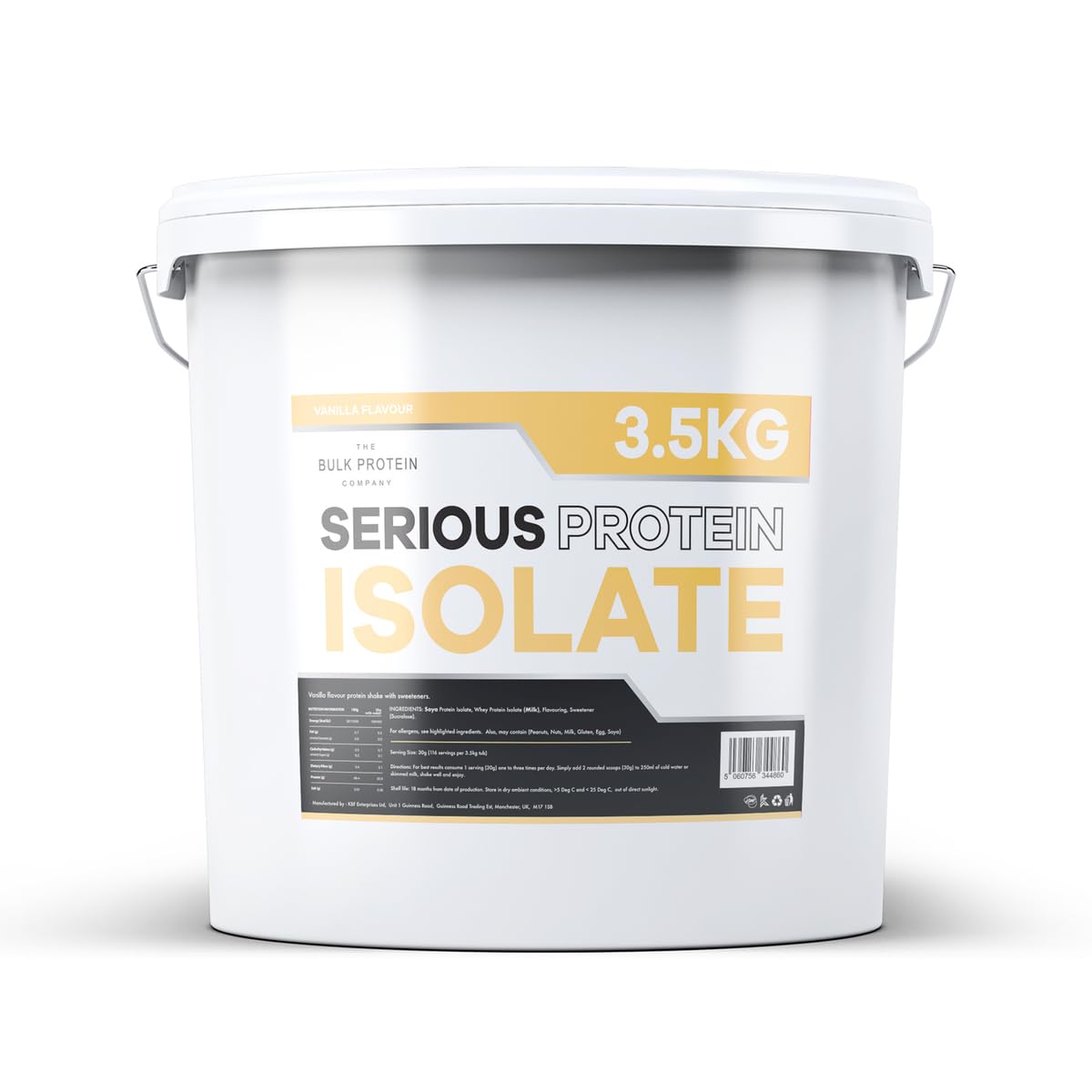 The Bulk Protein Company, Serious Protein Isolate – 3.5kg – Whey Protein Iso 