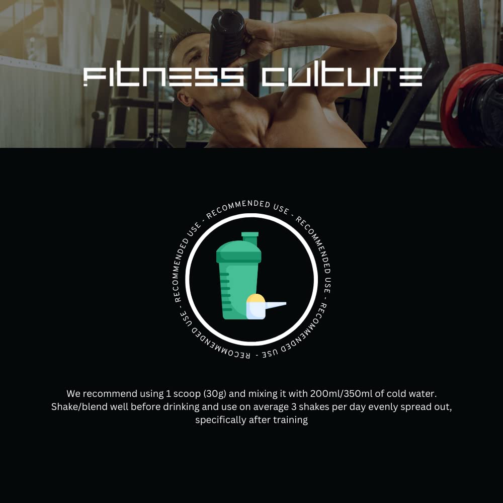 Fitness Culture Protein Plus, Whey Protein Powder with Added Glutamine, Immune and Digestive System Support