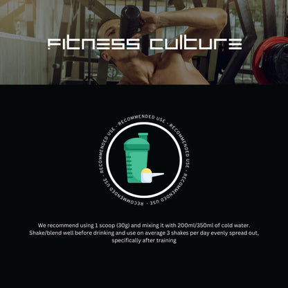 Fitness Culture Protein Plus, Whey Protein Powder with Added Glutamine, Immune and Digestive System Support