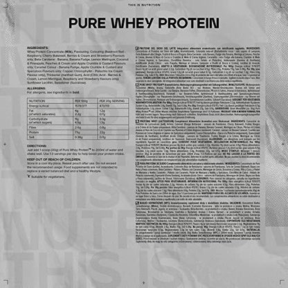 Bulk Pure Whey Protein Powder Shake, Berries and Cream, 2.5 kg, Packaging May Vary