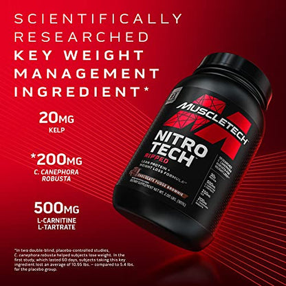 Protein Powder for Weight Loss - MuscleTech Nitro-Tech Ripped - Whey Protein Powder