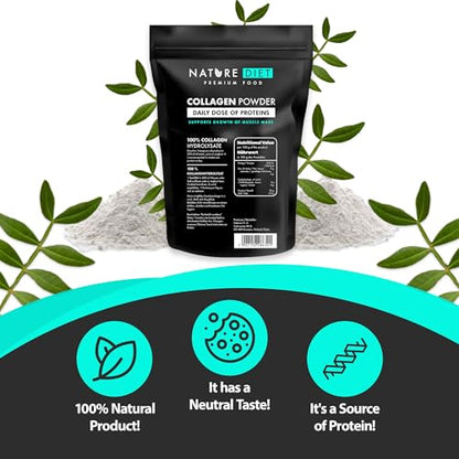 Nature Diet - Collagen Powder 600 g | Hydrolysate | Unflavored | Collagen Peptides | Source of Protein