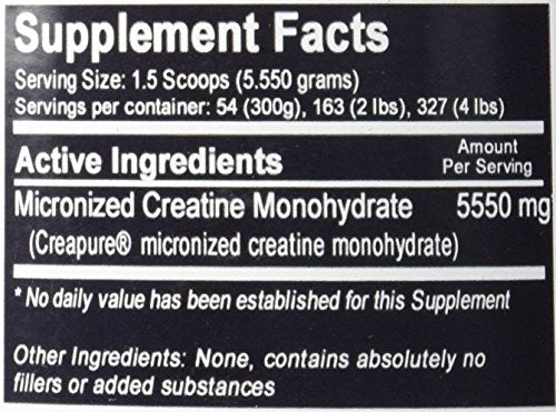 Muscle Feast Creapure Creatine Monohydrate Powder, Vegan Keto Friendly Gluten-Free