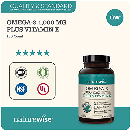 NatureWise High-Potency 1000mg Omega 3 with 600mg EPA, 400mg DHA, & Vitamin E