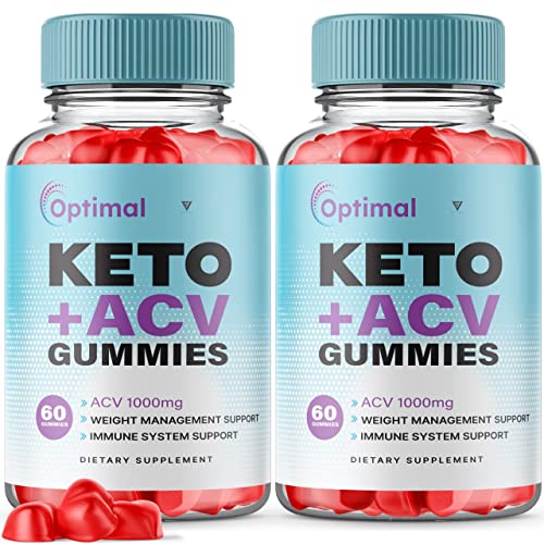 (2 Pack) Optimal Keto ACV Gummies Advanced Weight Loss Plus, Optimal Keto+ACV Gummy