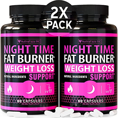 NuttraFaza INC (2 Pack) Night Time Weight Loss Pills for Women Belly Fat Burner 