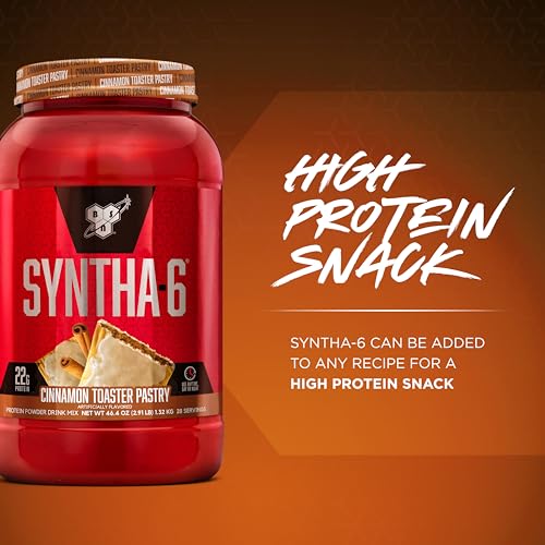 BSN SYNTHA-6 Whey Protein Powder with Micellar Casein, Milk Isolate, Cinnamon Toaster