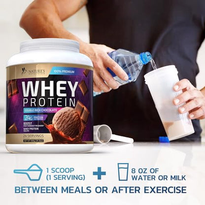 Whey Protein Powder 24g - Chocolate Ice Cream Whey Isolate Protein for Muscle Growth