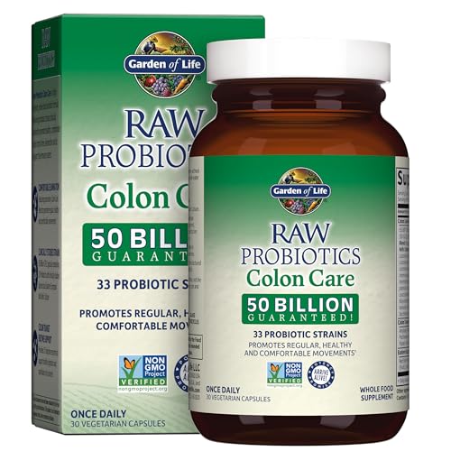 Garden of Life Probiotics for Women and Men - Raw Probiotics Colon Care 50 Billion 