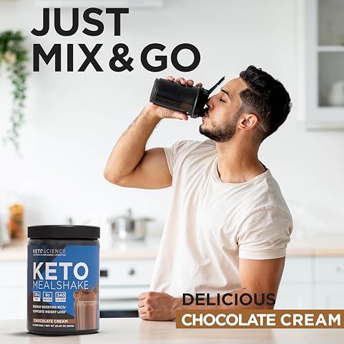 Keto Science Ketogenic Meal Shake Chocolate Dietary Supplement, Rich in MCTs