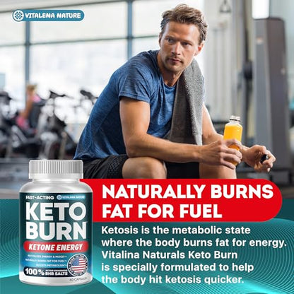 Keto Pills with Pure BHB Exogenous Ketones - Effective Keto Pills Made in USA - Advanced