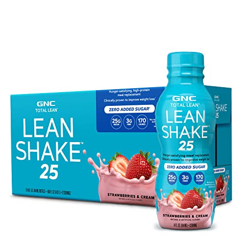 GNC Total Lean Lean Shake 25 - Strawberries and Cream - 12 Bottles