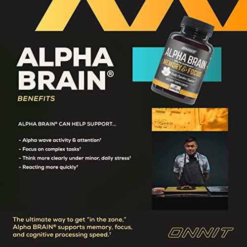 ONNIT Alpha Brain Premium Nootropic Brain Supplement, 30 Count, for Men & Women