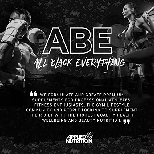 ABE All Black Everything Pre Workout Energy, Increase Physical Performance with Citrulline, Creatine, Beta Alanine, Caffeine Vitamin B Complex (Cherry Cola, 315g)