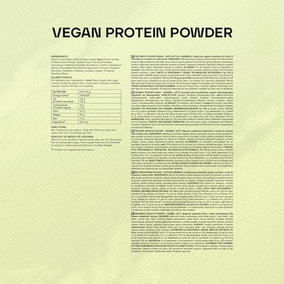 Bulk Vegan Protein Powder, Caramel Latte Flavour, 500 g, New & Improved Formula, 14 Servings